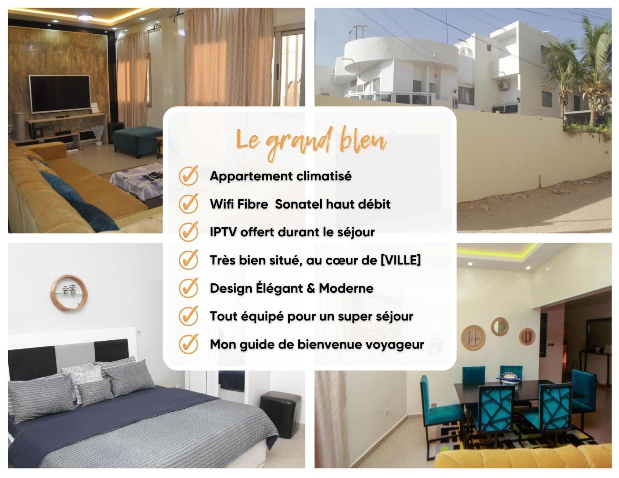 Le Grand Bleu: Peaceful Seaside Apartment in Saly Portudal Exterior photo